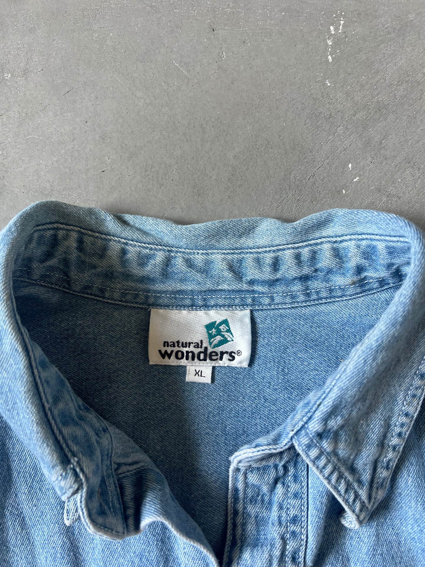 Vintage Denim Blue Colorado Button Up - L