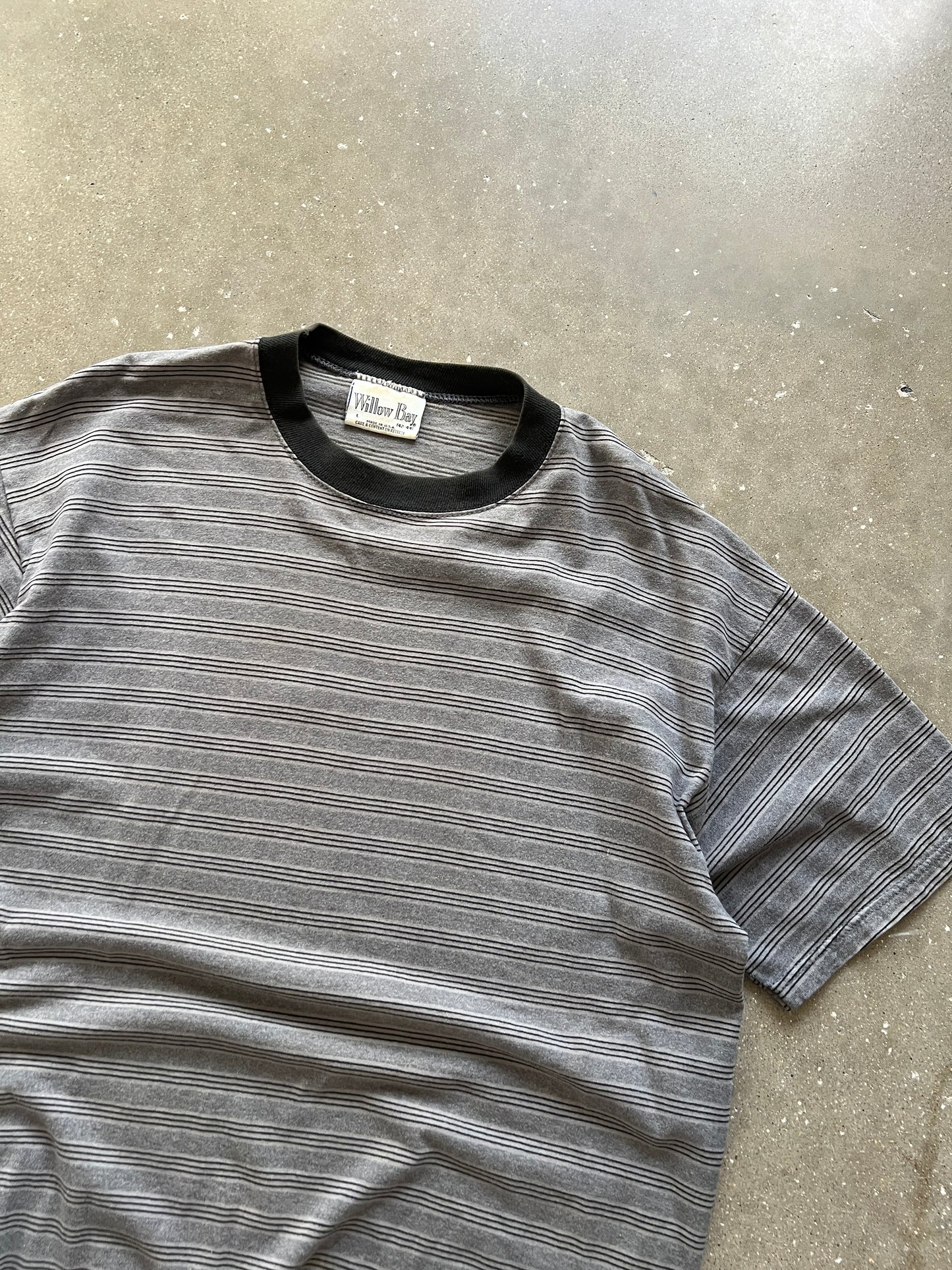 Vintage Grey Willow Bay Stripped Shirt - L