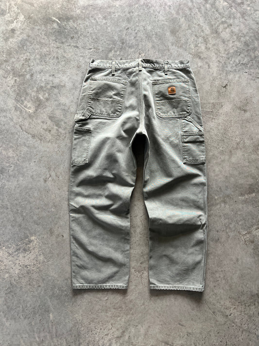 Vintage Faded Green Carhartt Carpenter Pants - 34x27.5