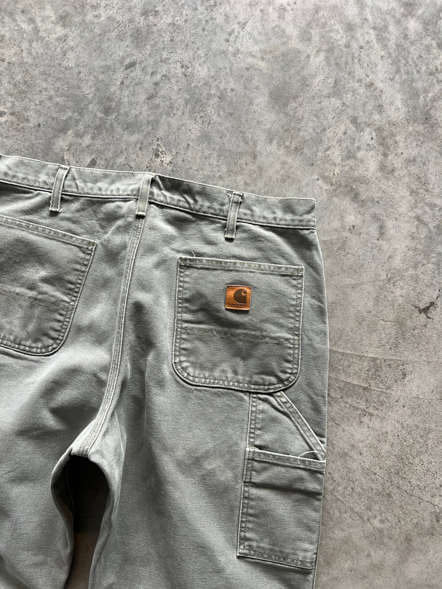 Vintage Faded Green Carhartt Carpenter Pants - 34x27.5