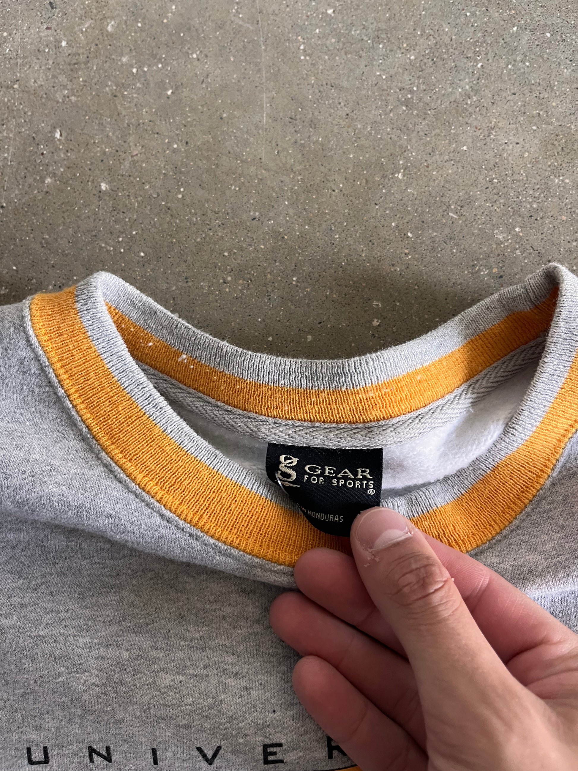 Vintage White Missouri College Crew - L