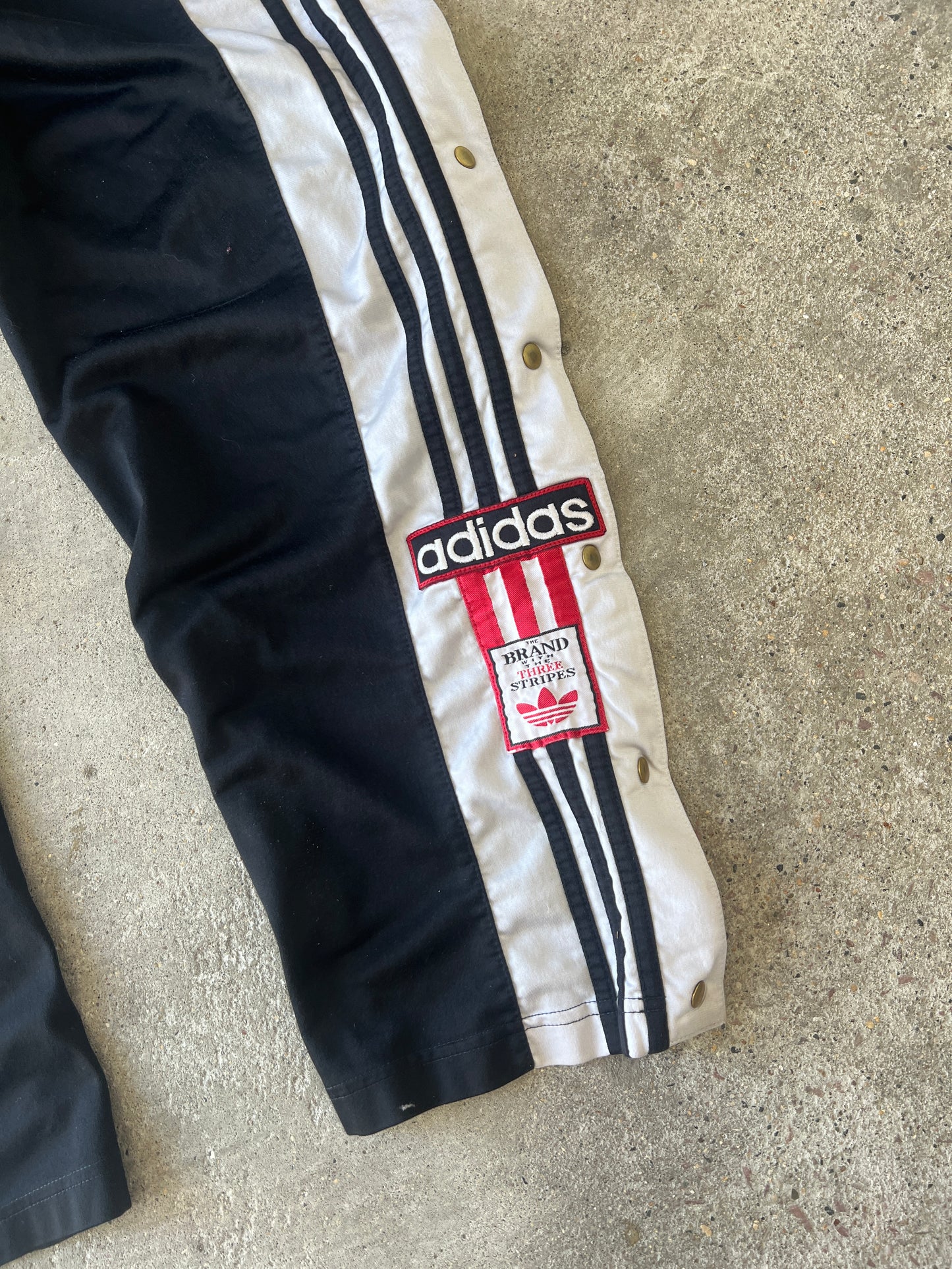 Vintage Red Black Adidas Track Pants - XL