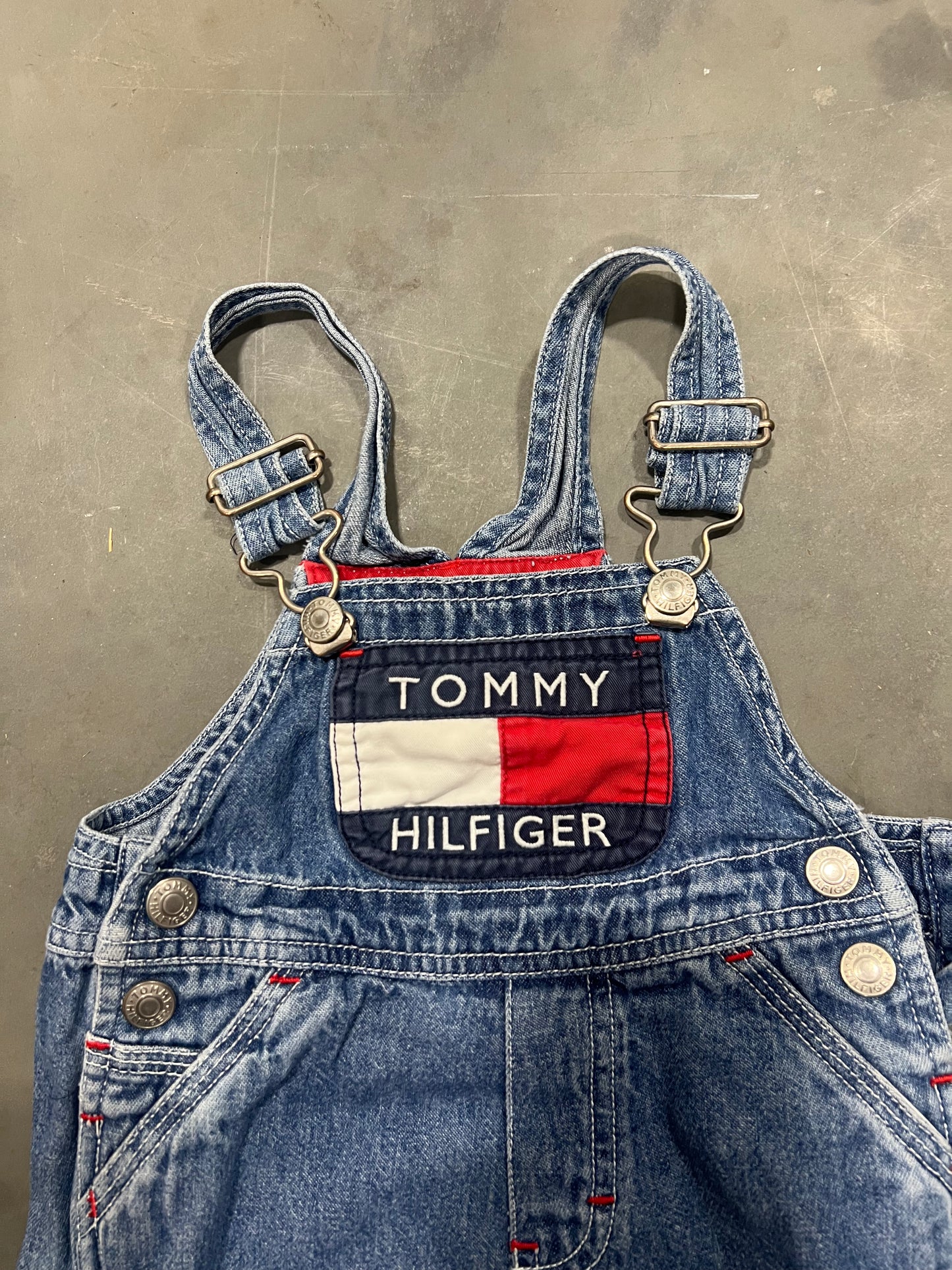 Vintage Denim Blue Tommy Hilfiger Overalls - 6-12M