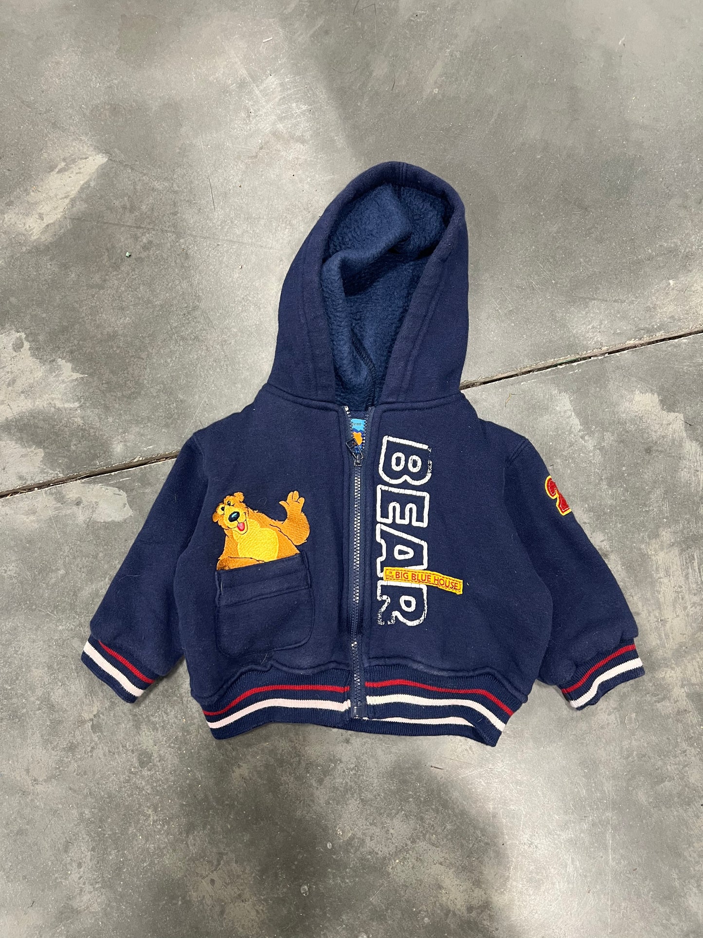 Vintage Bear In The Big Blue House Hoodie - 9-12M