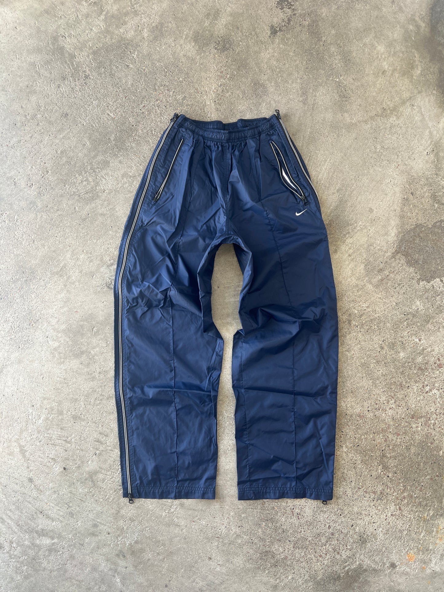 Vintage Navy Blue Nike Track Pants - M