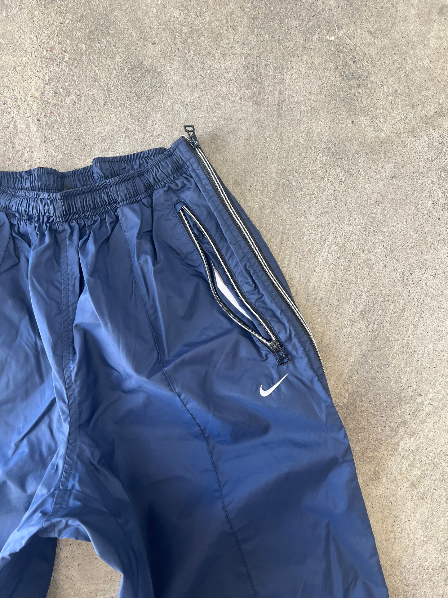 Vintage Navy Blue Nike Track Pants - M