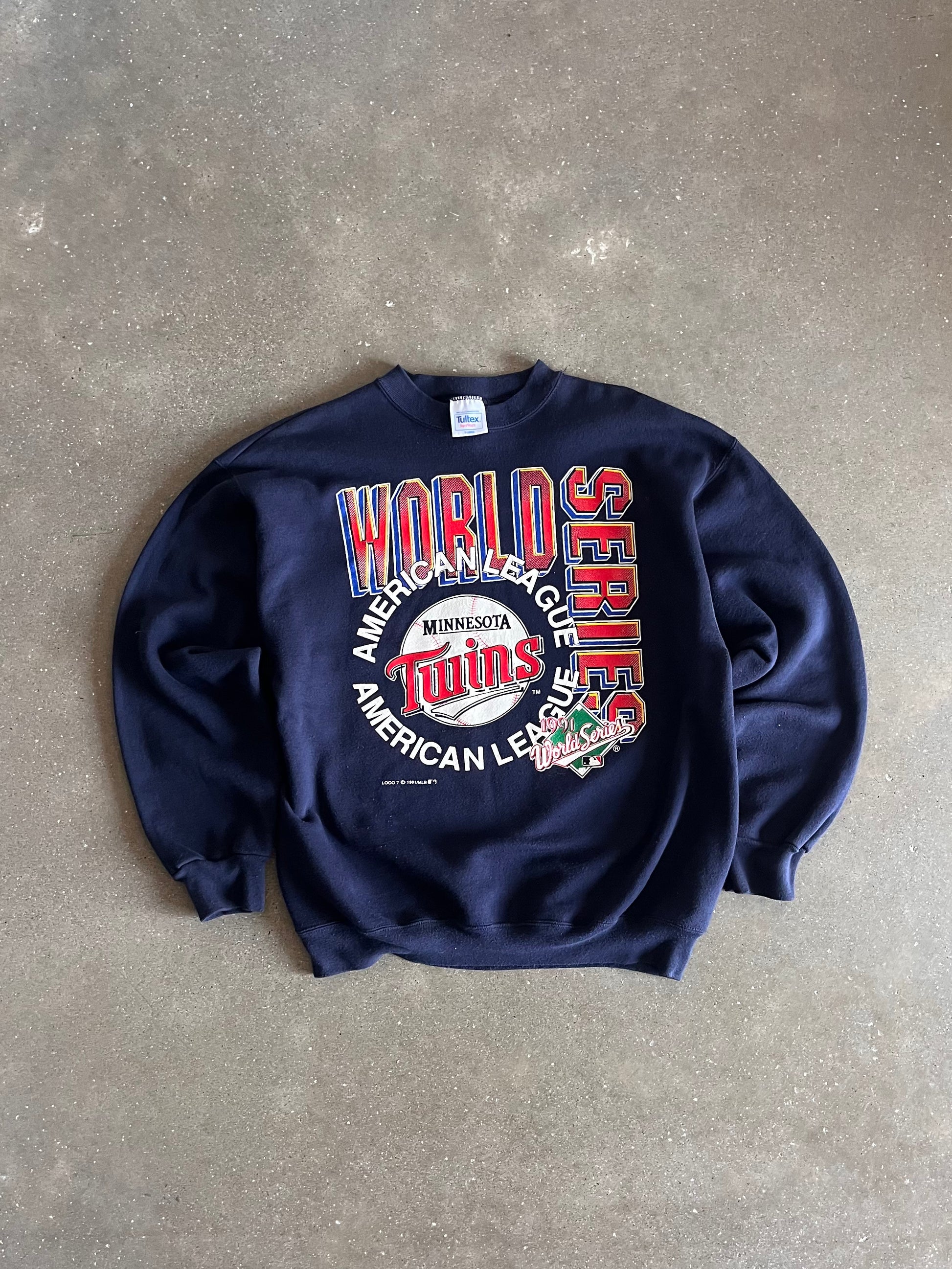 Vintage Minnesota Twins Champs Crew - XL