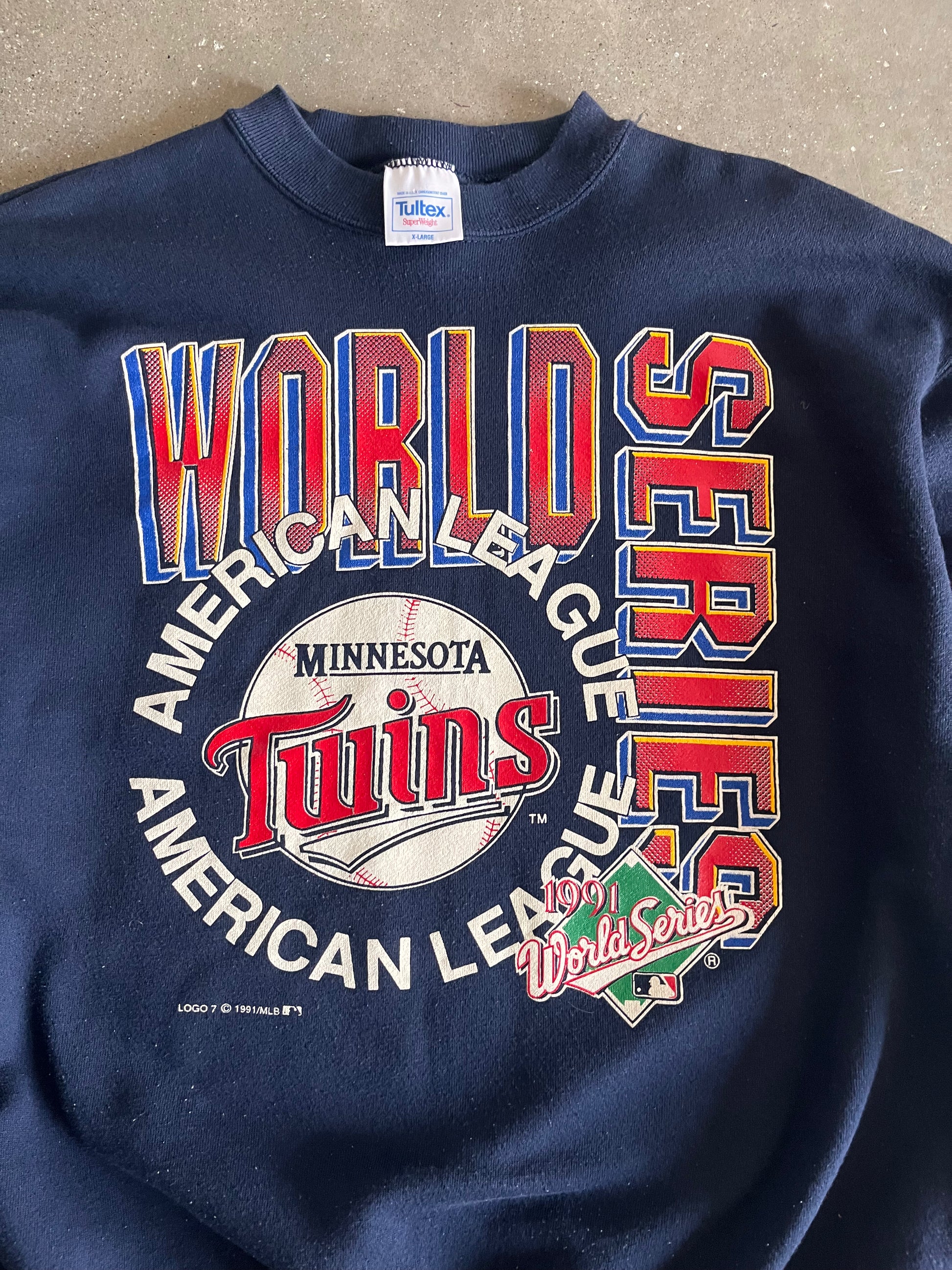 Vintage Minnesota Twins Champs Crew - XL
