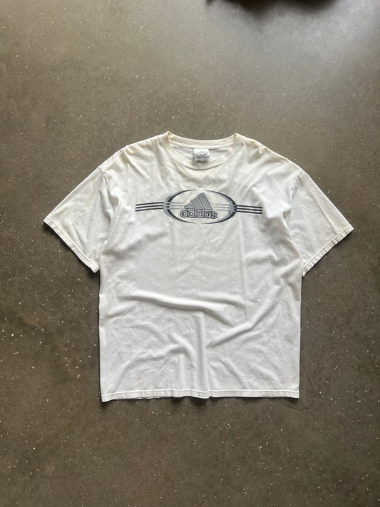 Vintage White Grey Adidas Shirt - L