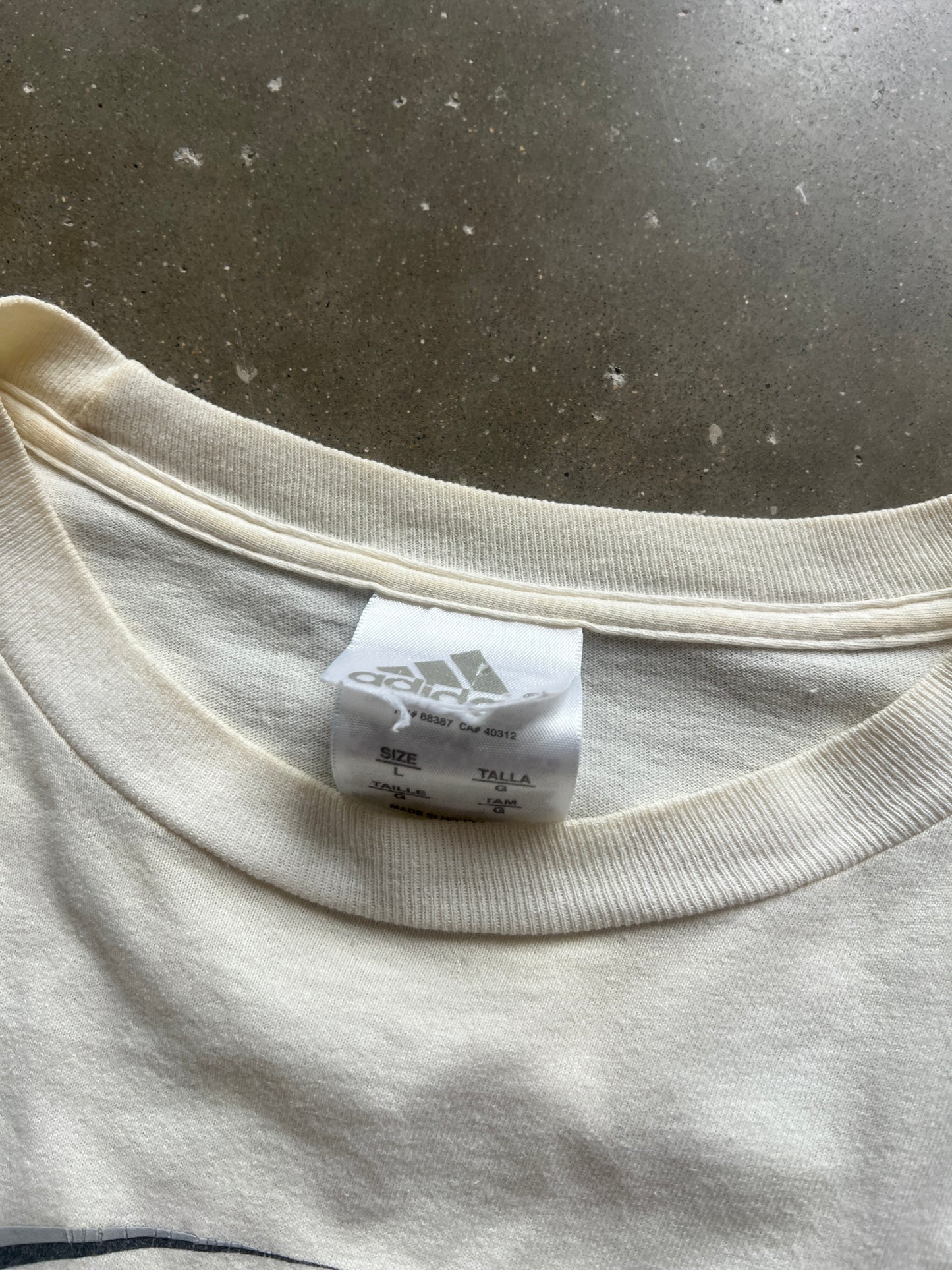 Vintage White Grey Adidas Shirt - L