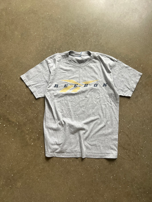 Vintage Grey Reebok Spellout Shirt - M