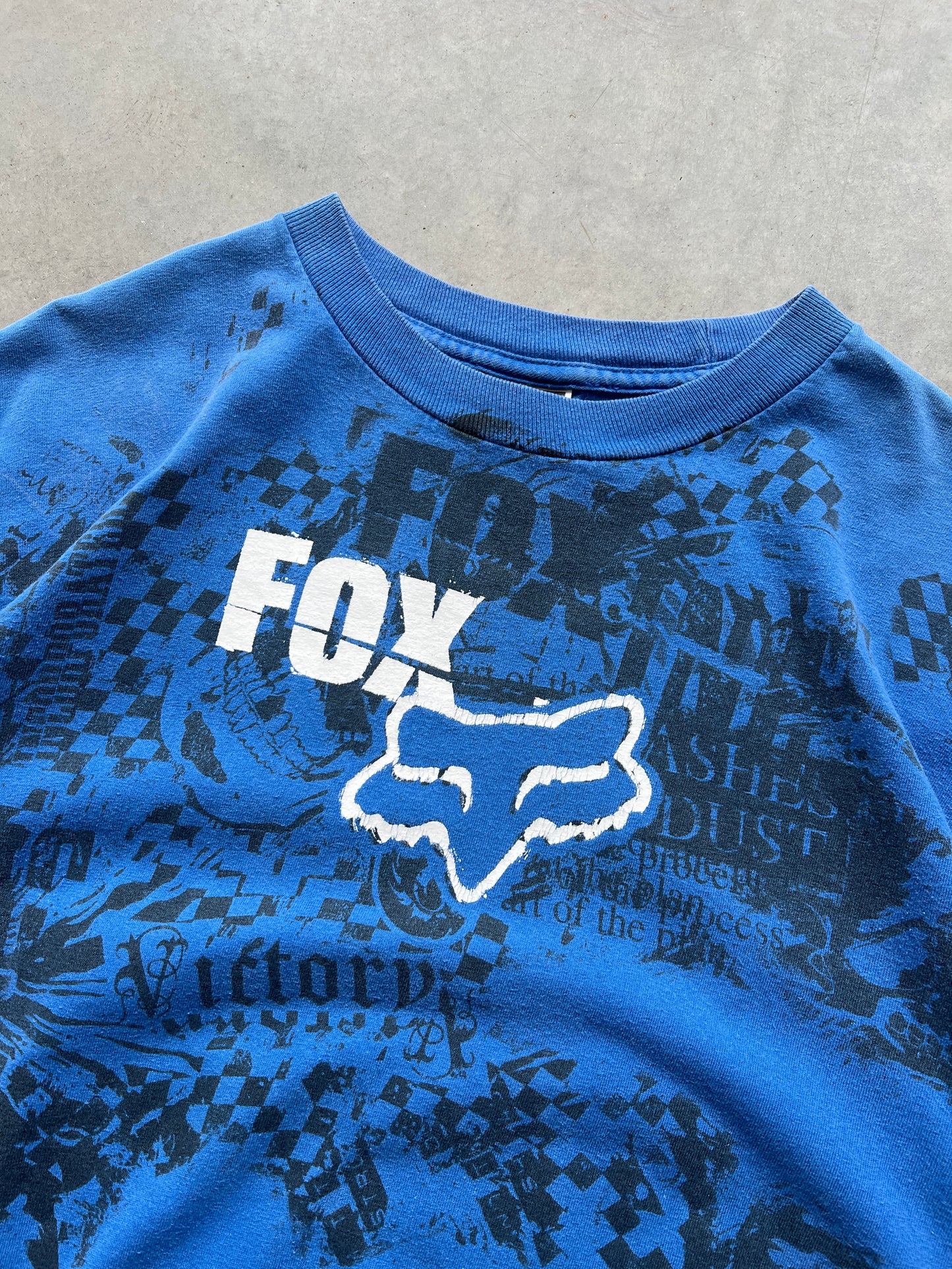 Vintage Blue Fox Racing Graphic Shirt - S