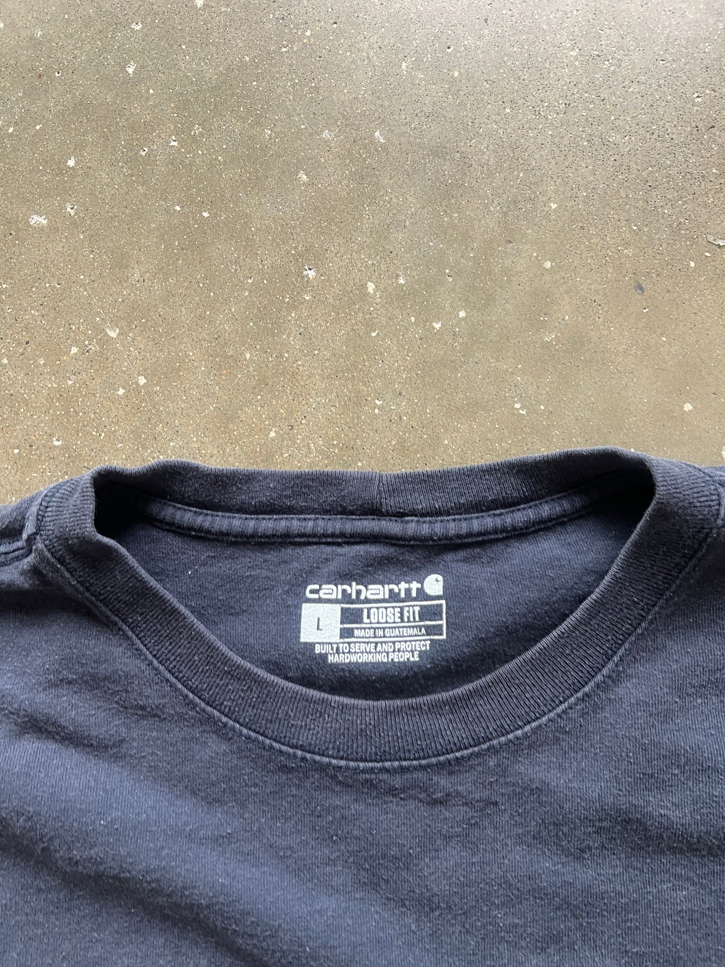 Vintage Navy Blue Carhartt Shirt - L