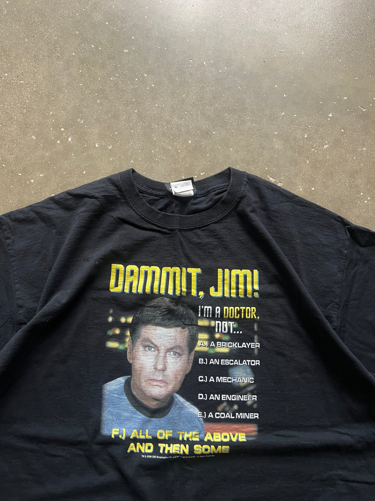 Vintage Black Star Trek Shirt - XL