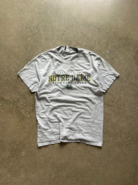 Vintage Grey Notre Dame College Shirt - M