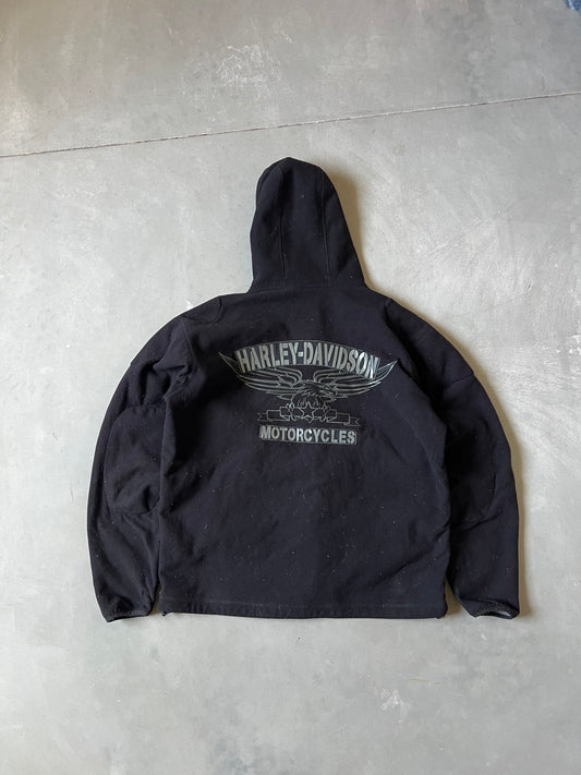 Vintage Black Harley Davidson Jacket - L
