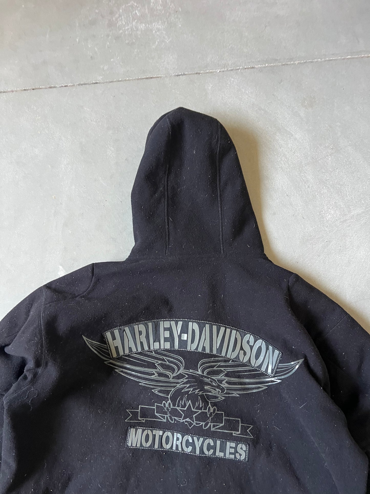 Vintage Black Harley Davidson Jacket - L