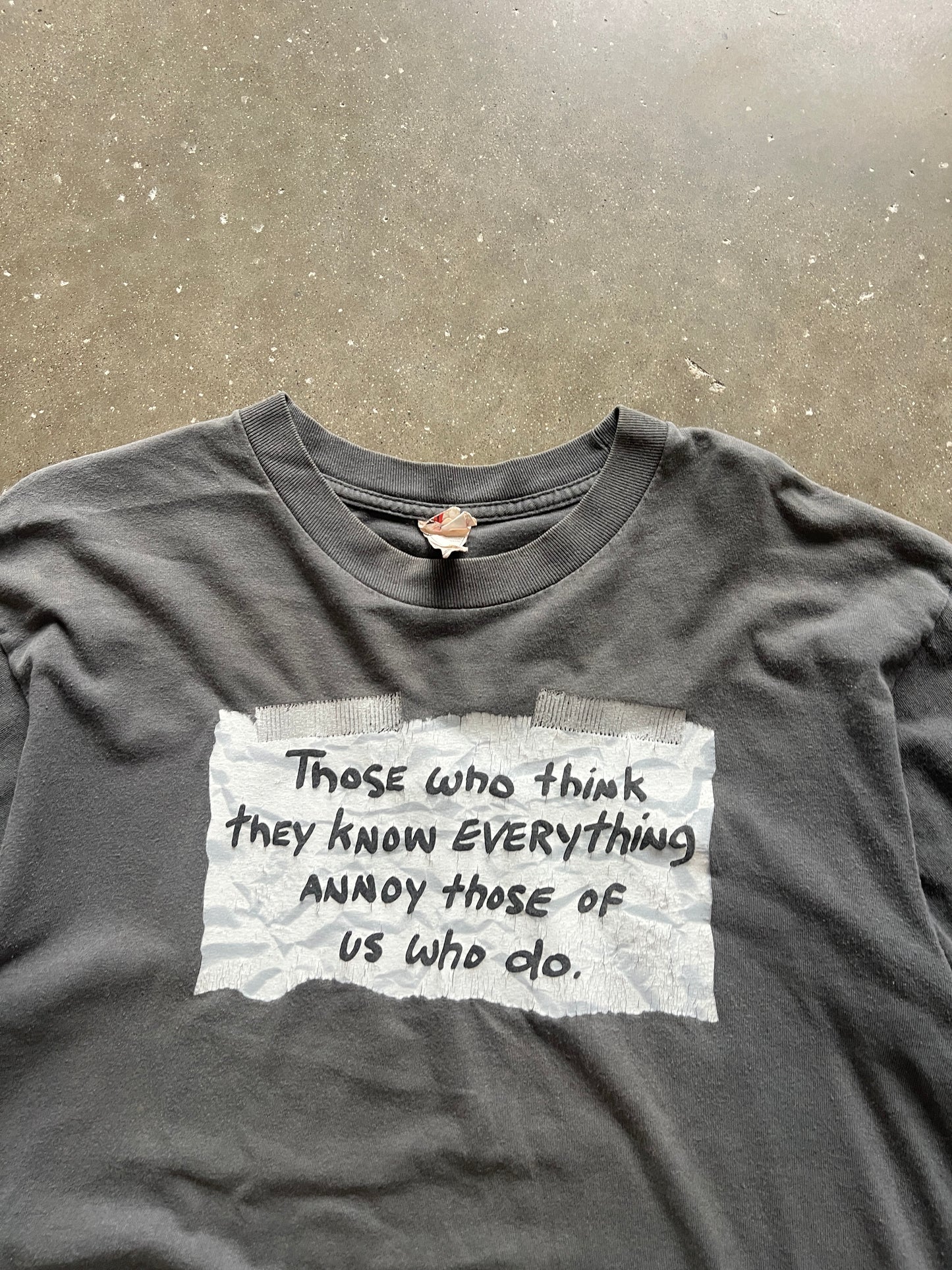 Vintage Grey Annoying People Funny Shirt - L