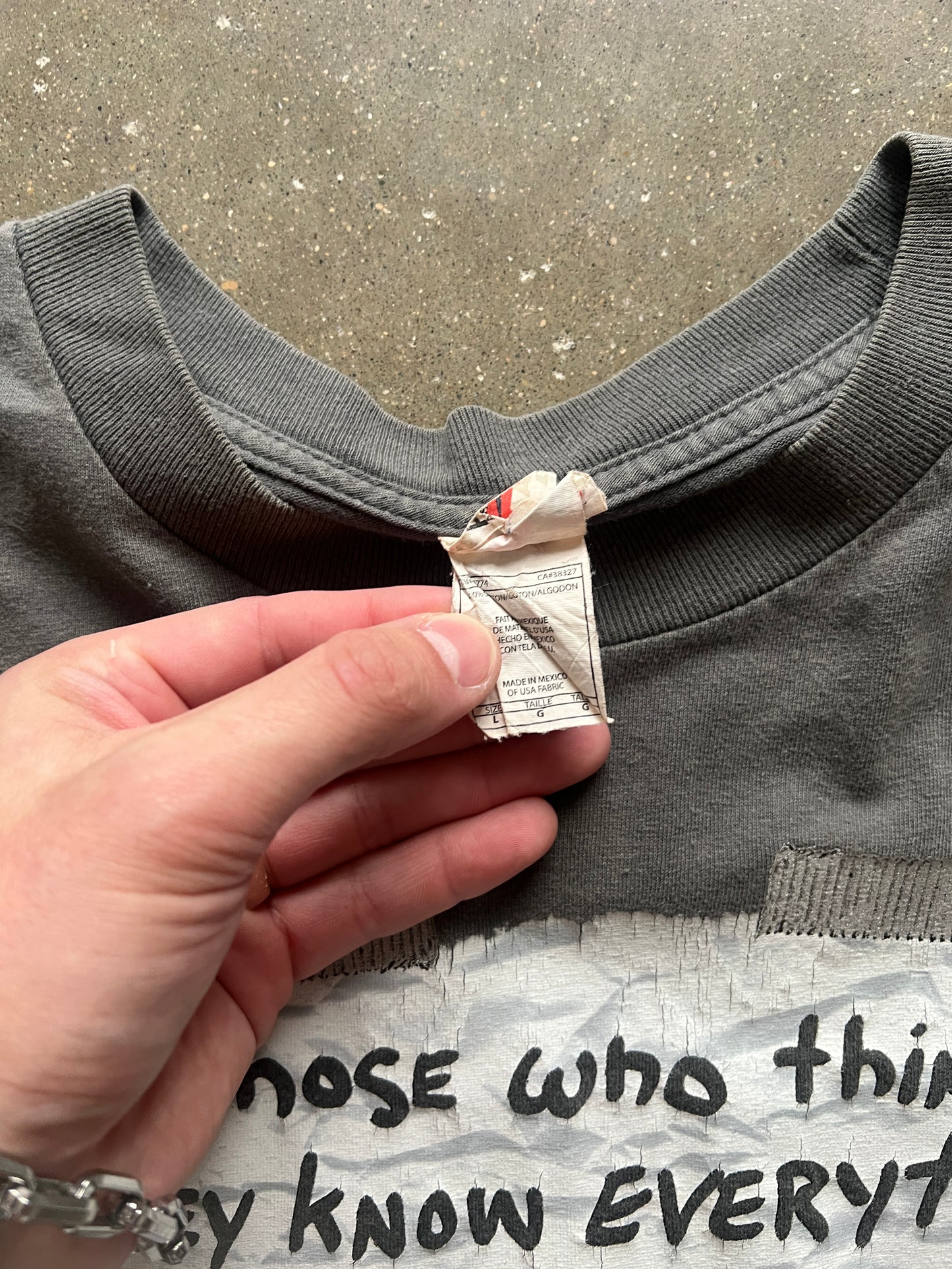 Vintage Grey Annoying People Funny Shirt - L