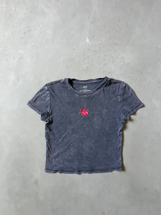 Vintage Black Cherry Baby Tee - M