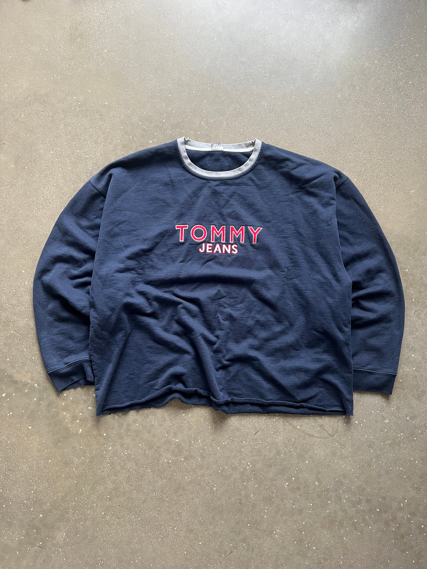 Vintage Navy Blue Tommy Jeans Crew - XL