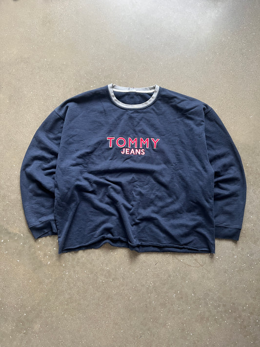 Vintage Navy Blue Tommy Jeans Crew - XL