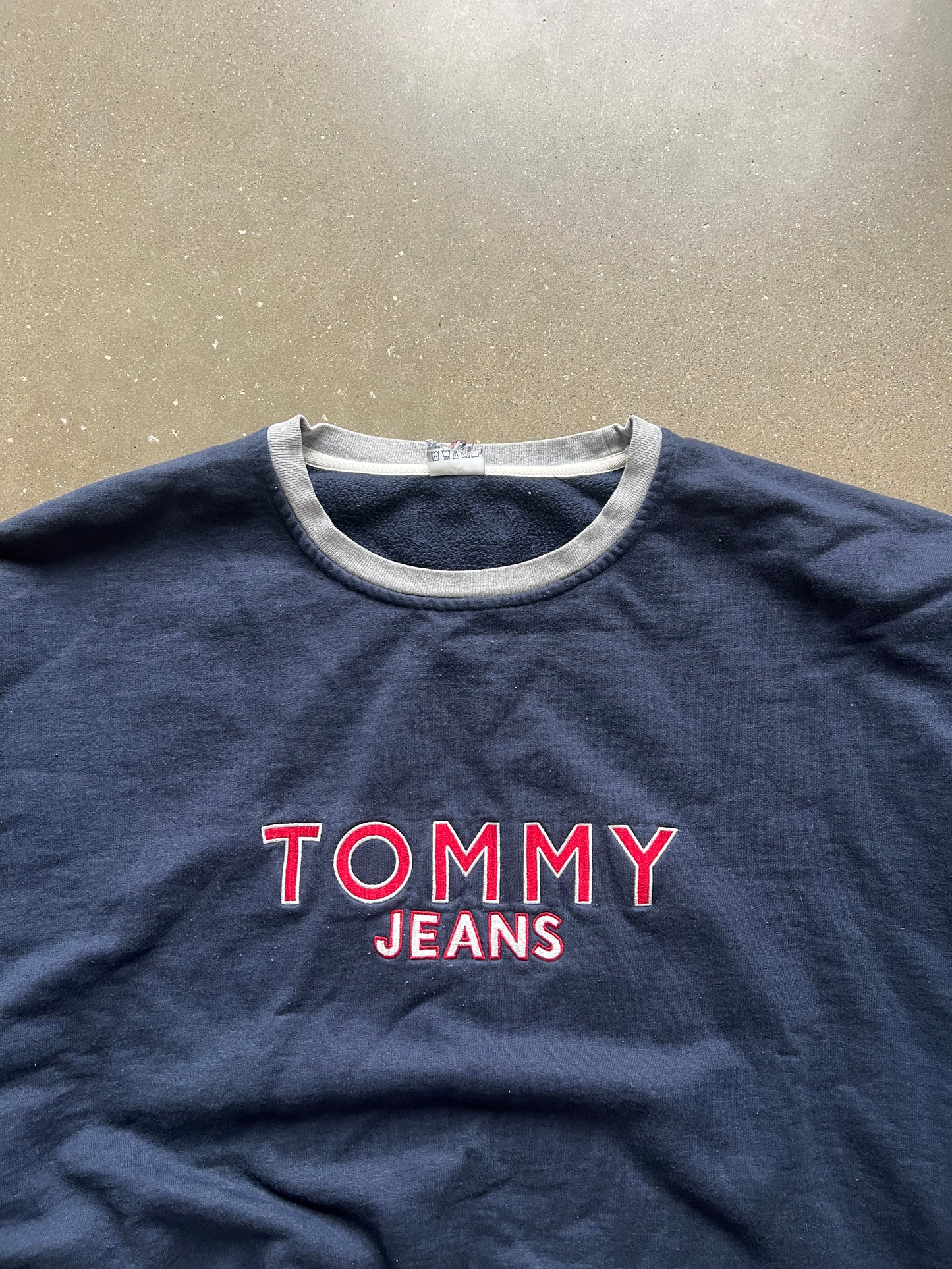 Vintage Navy Blue Tommy Jeans Crew - XL
