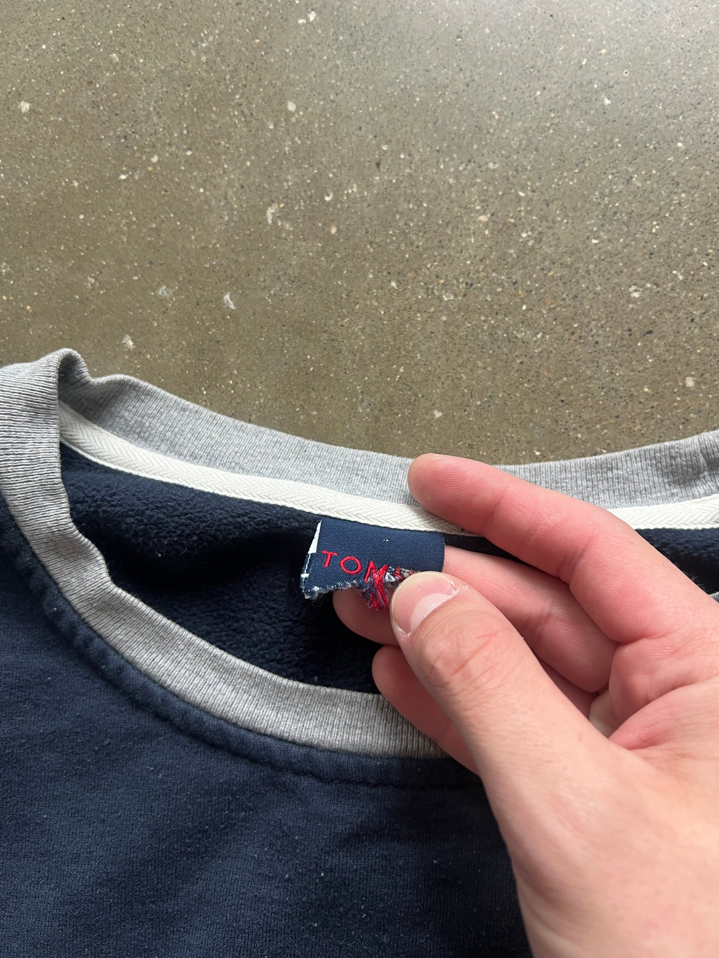 Vintage Navy Blue Tommy Jeans Crew - XL