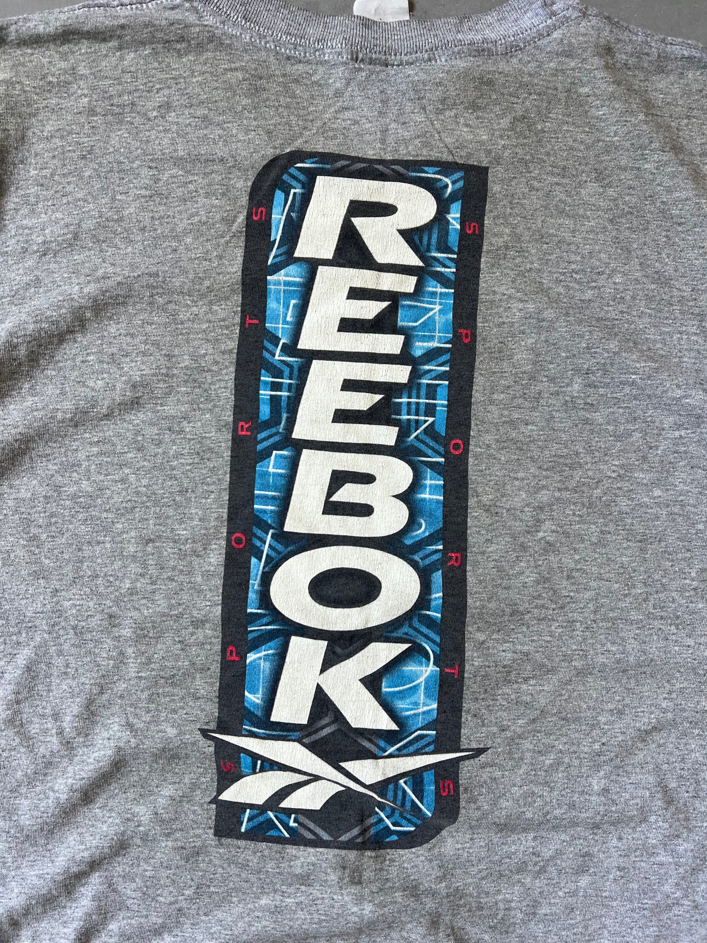 Vintage Grey Reebok Spellout Shirt - L