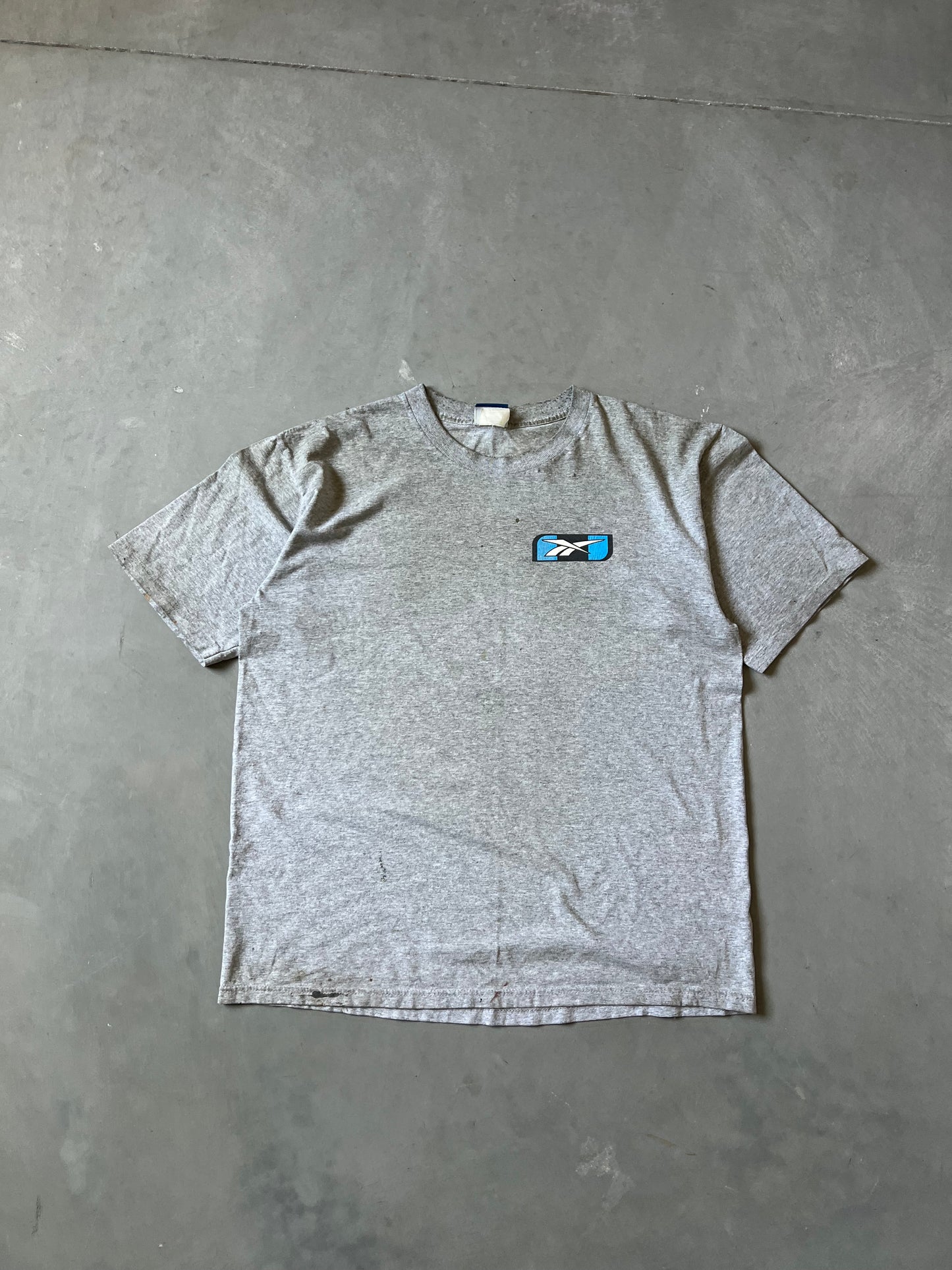 Vintage Grey Reebok Spellout Shirt - L