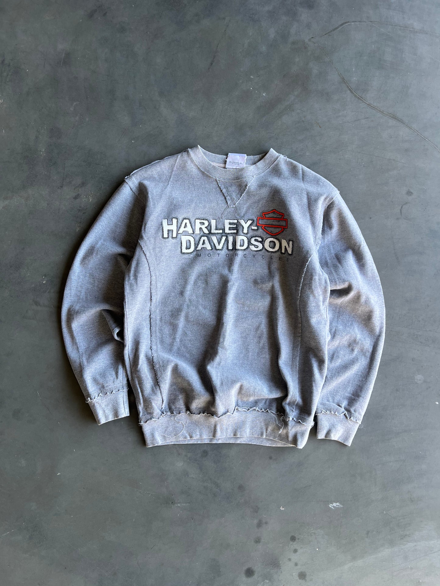 Vintage Grey Harley Davidson Crew -S