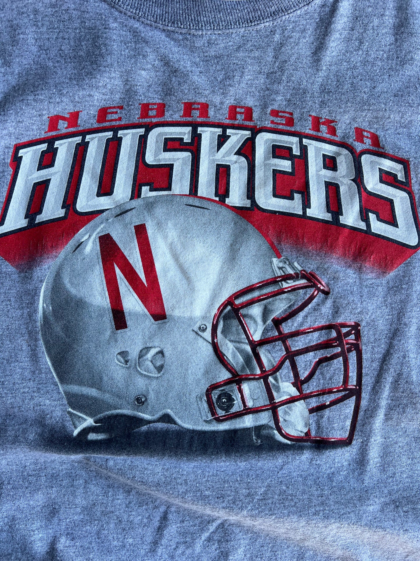 Vintage Grey Nebraska Huskers Shirt - L