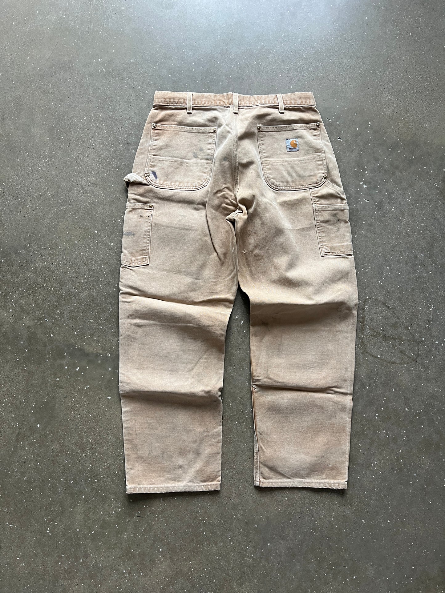 Vintage Faded Tan Carhartt Double Knee Pants - 36x30