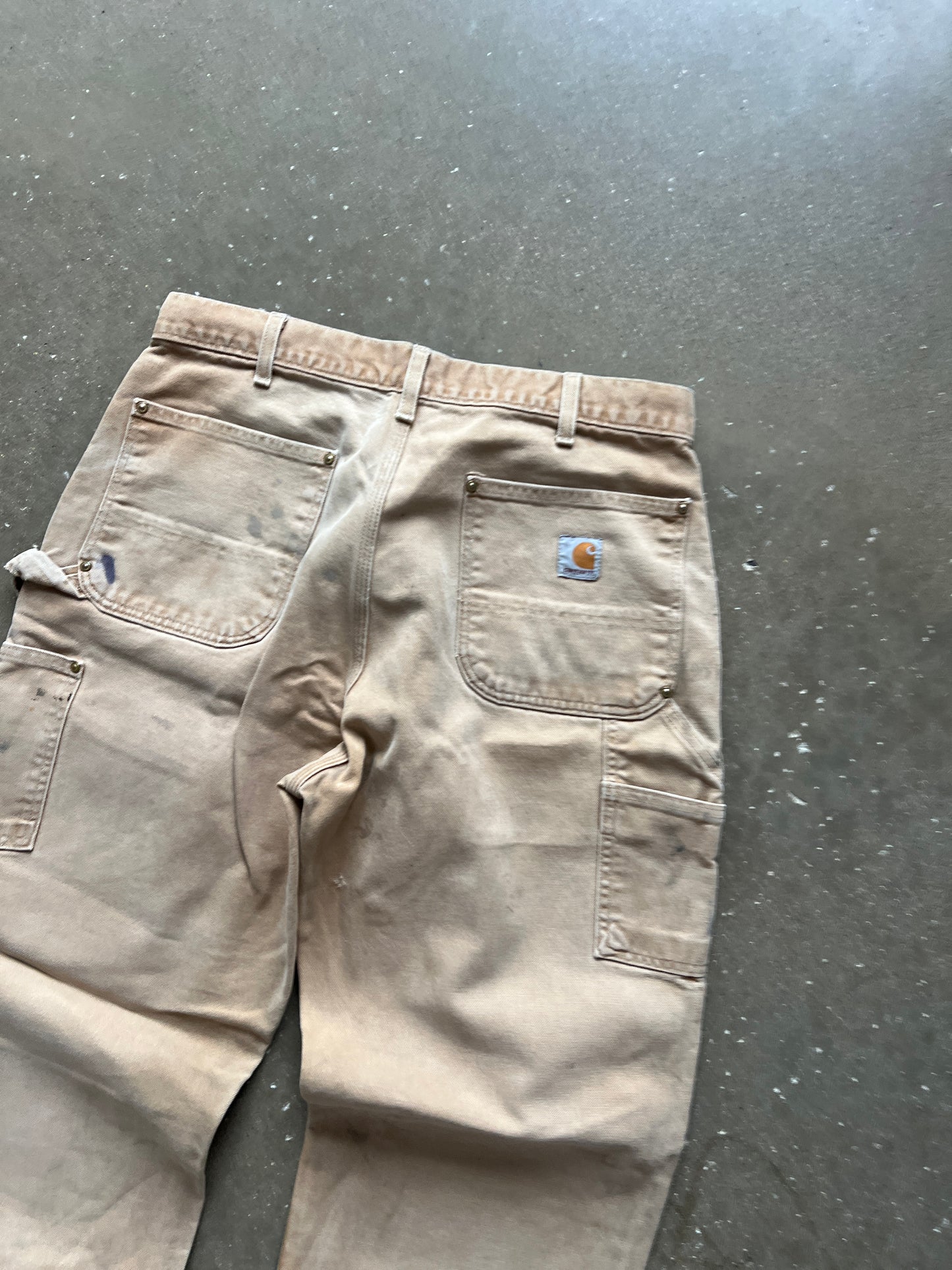Vintage Faded Tan Carhartt Double Knee Pants - 36x30