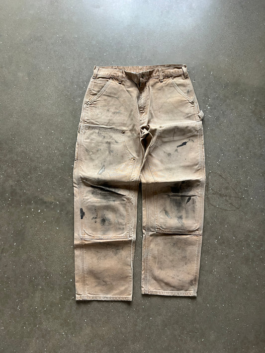 Vintage Faded Tan Carhartt Double Knee Pants - 36x30
