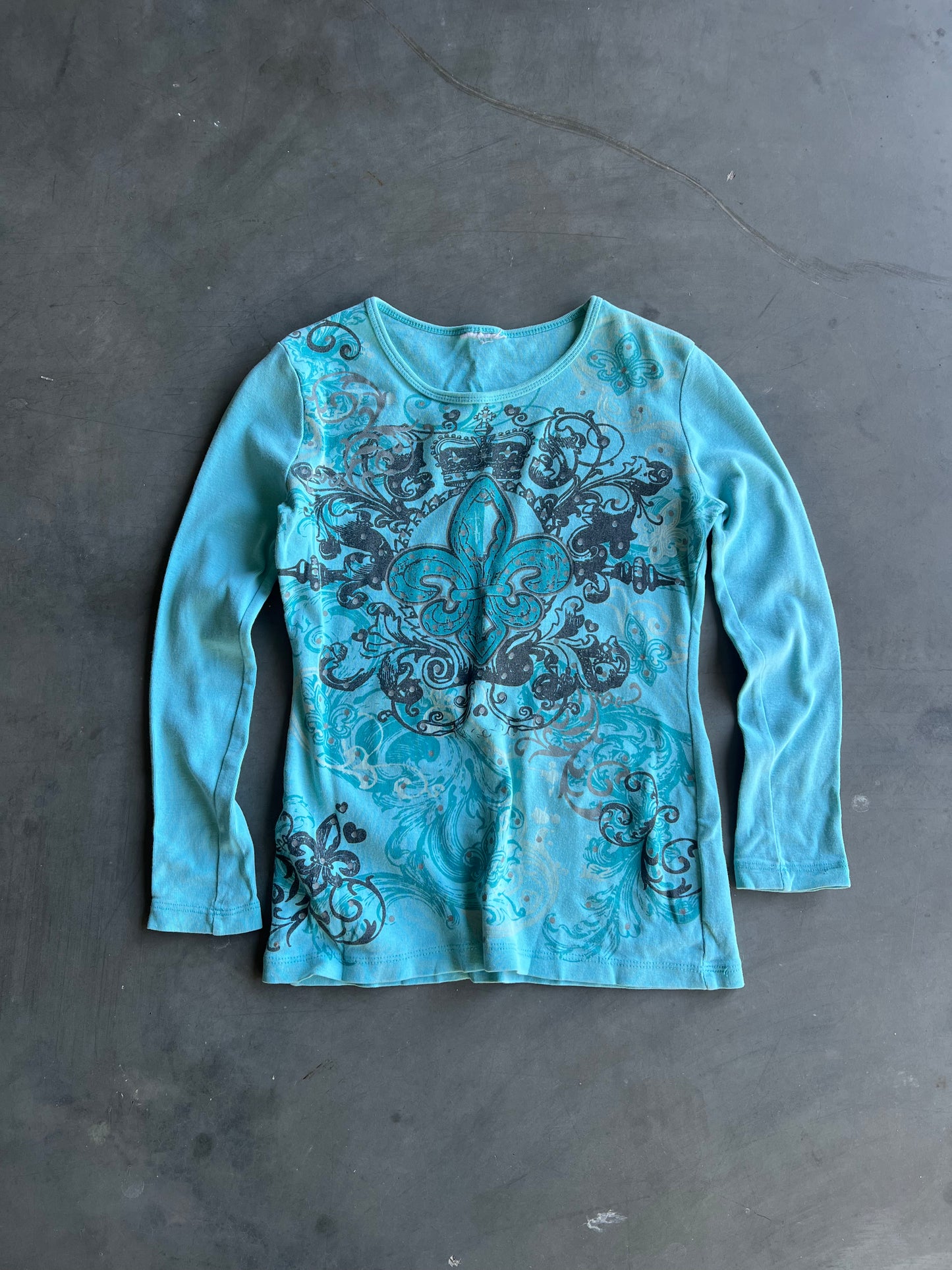 Vintage Blue Y2k Affliction Womans Shirt - XS