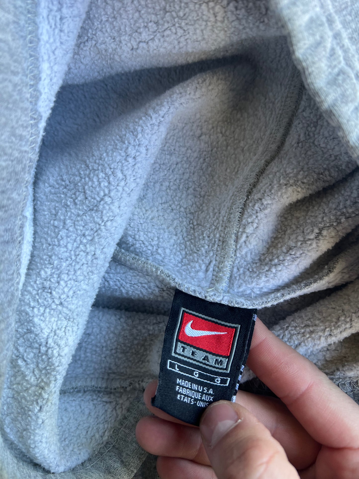 Vintage Grey Michigan Wolverines Nike Hoodie - L