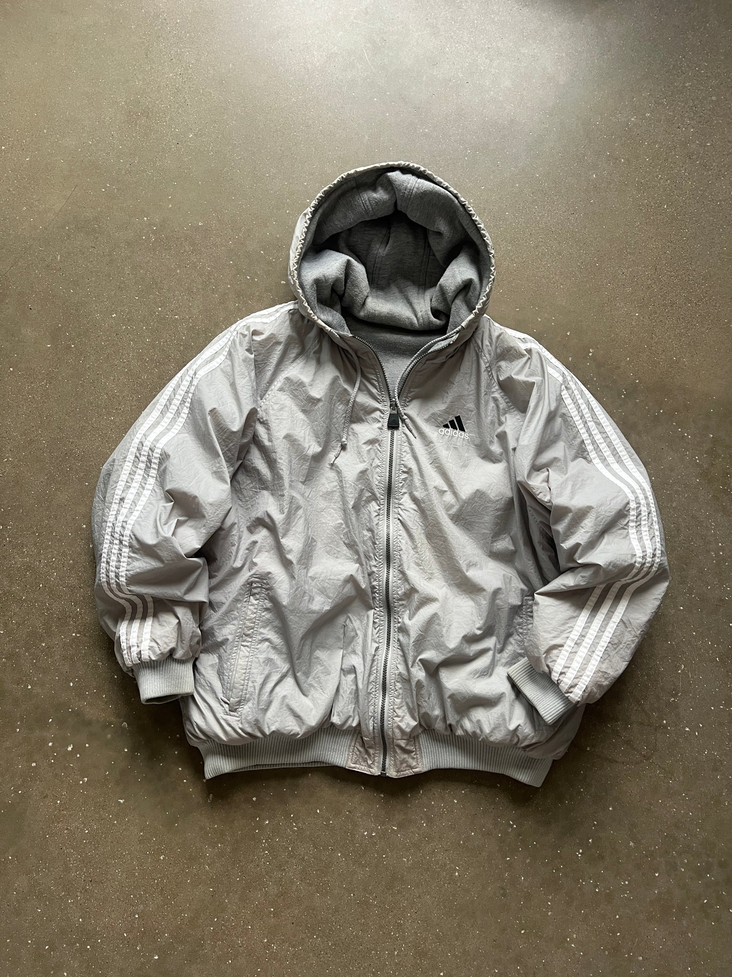 Vintage Grey Adidas Sports Jacket - L