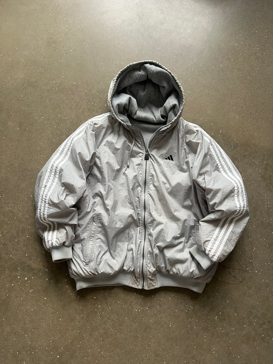 Vintage Grey Adidas Sports Jacket - L