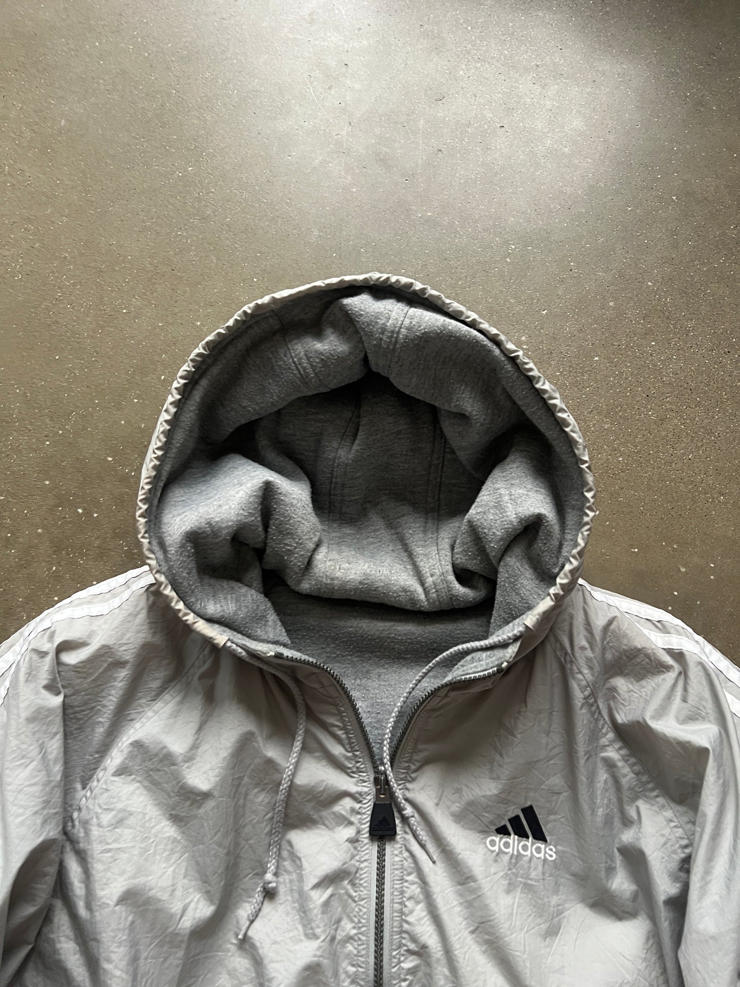 Vintage Grey Adidas Sports Jacket - L