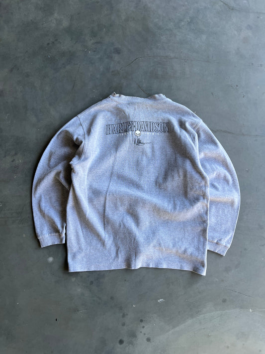 Vintage Grey Harley Davidson Crew - XXL