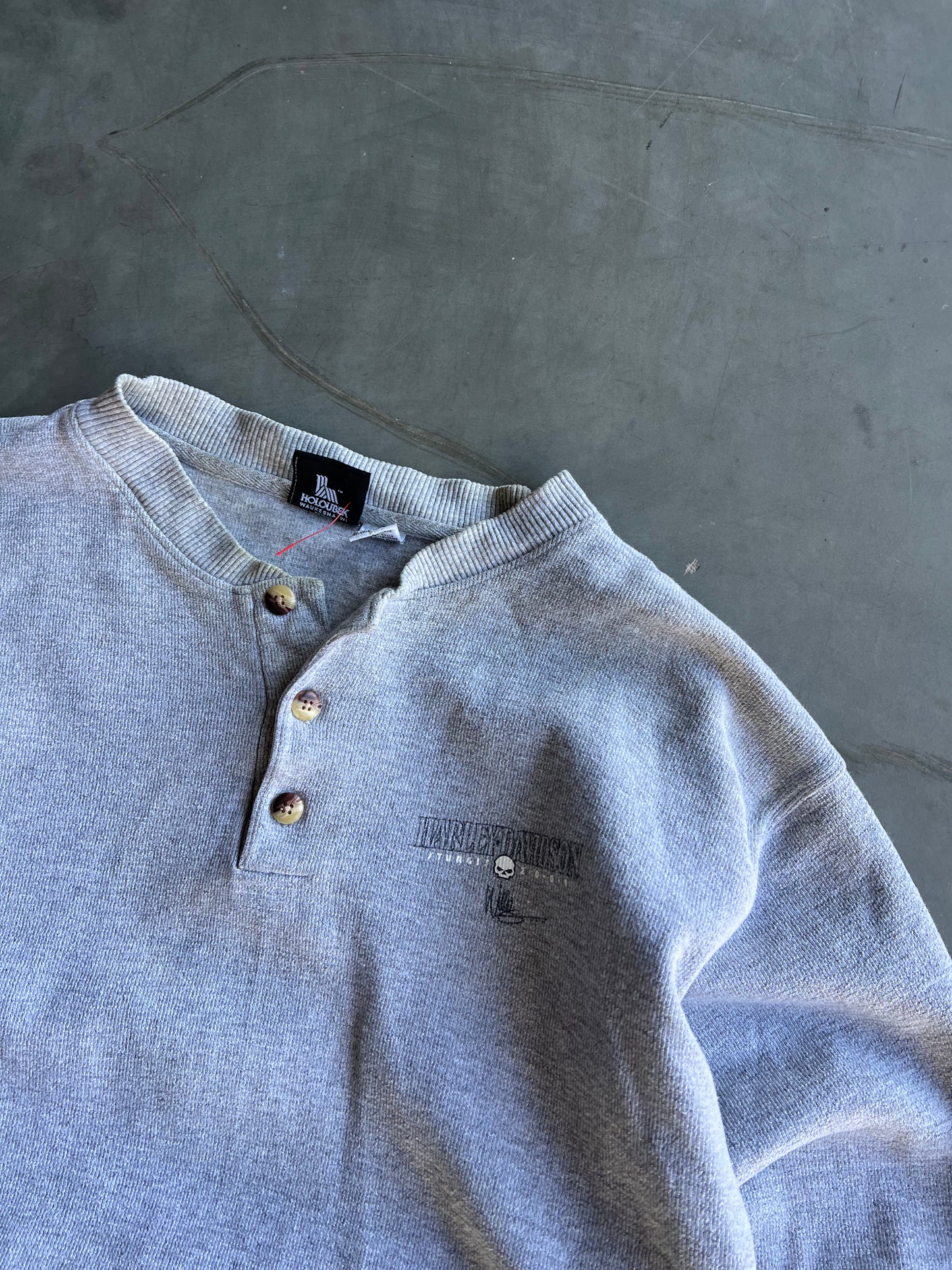 Vintage Grey Harley Davidson Crew - XXL