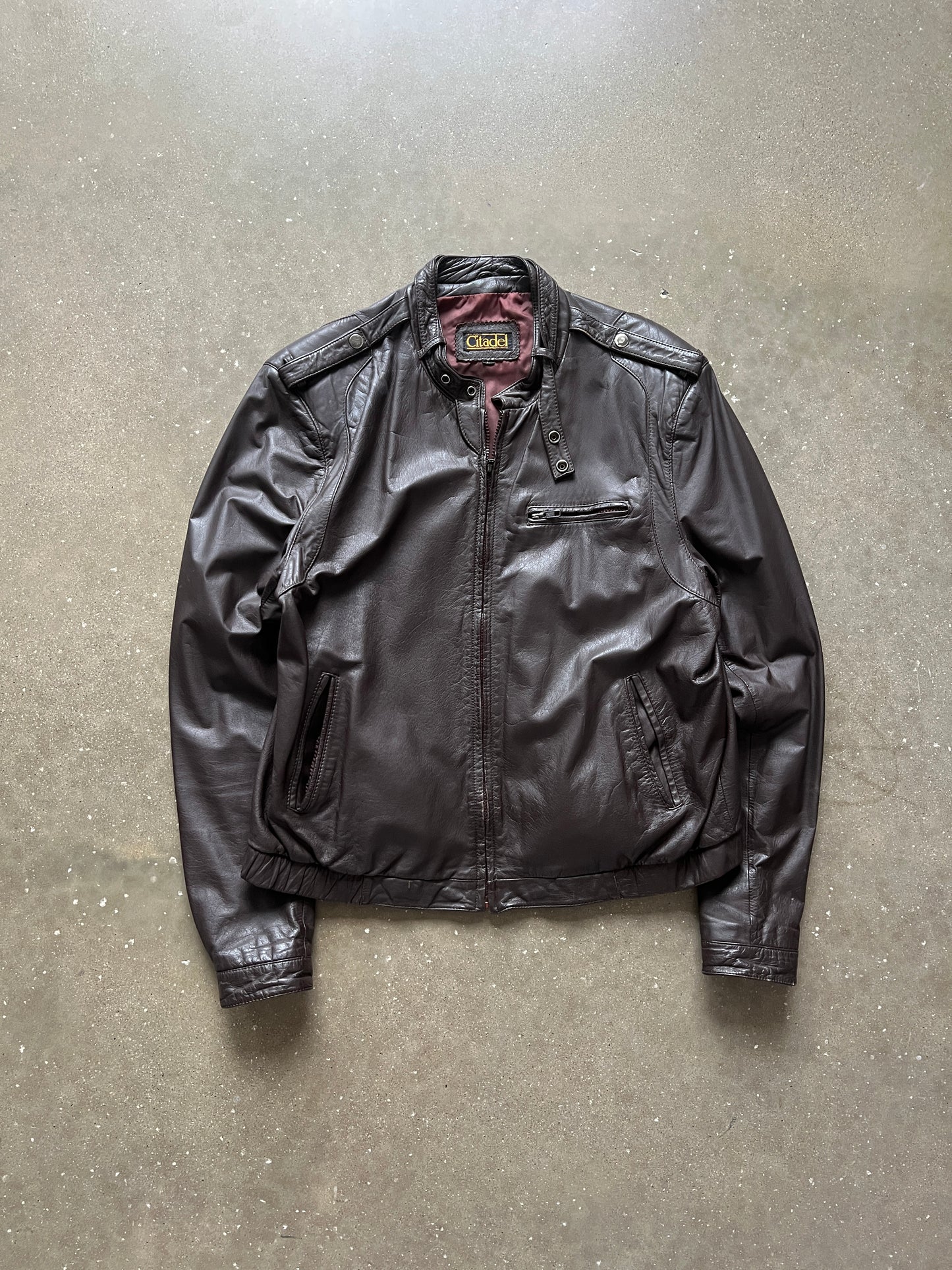 Vintage Purple Citadel Leather Jacket - L