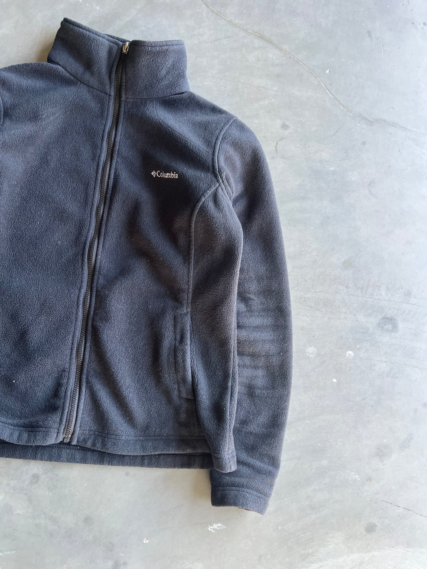Vintage Black Columbia Zip Fleece - XL