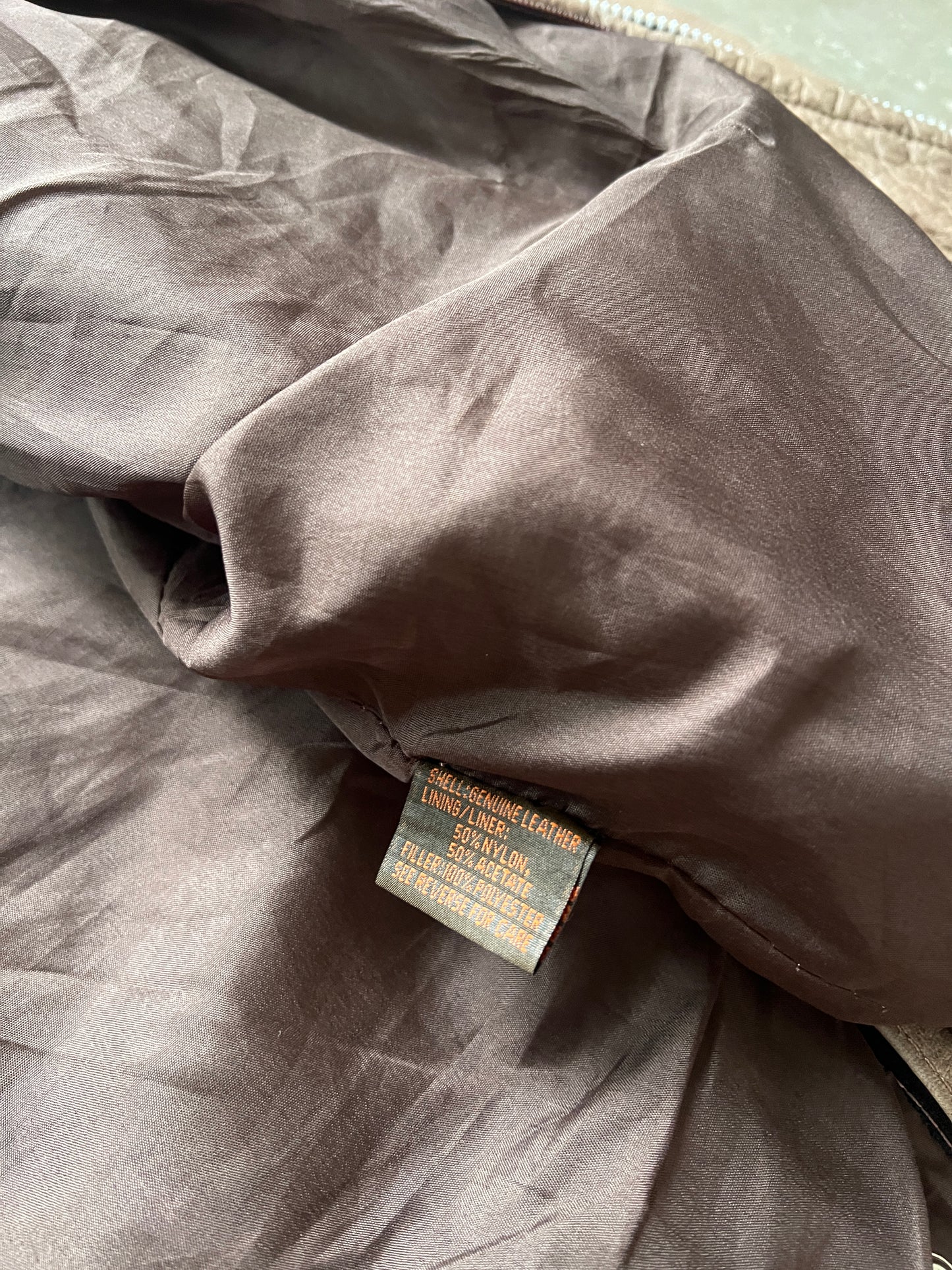 Vintage Camel Brown Leather Jacket - L