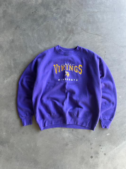 Vintage Purple Minnesota Vikings Crew - XL