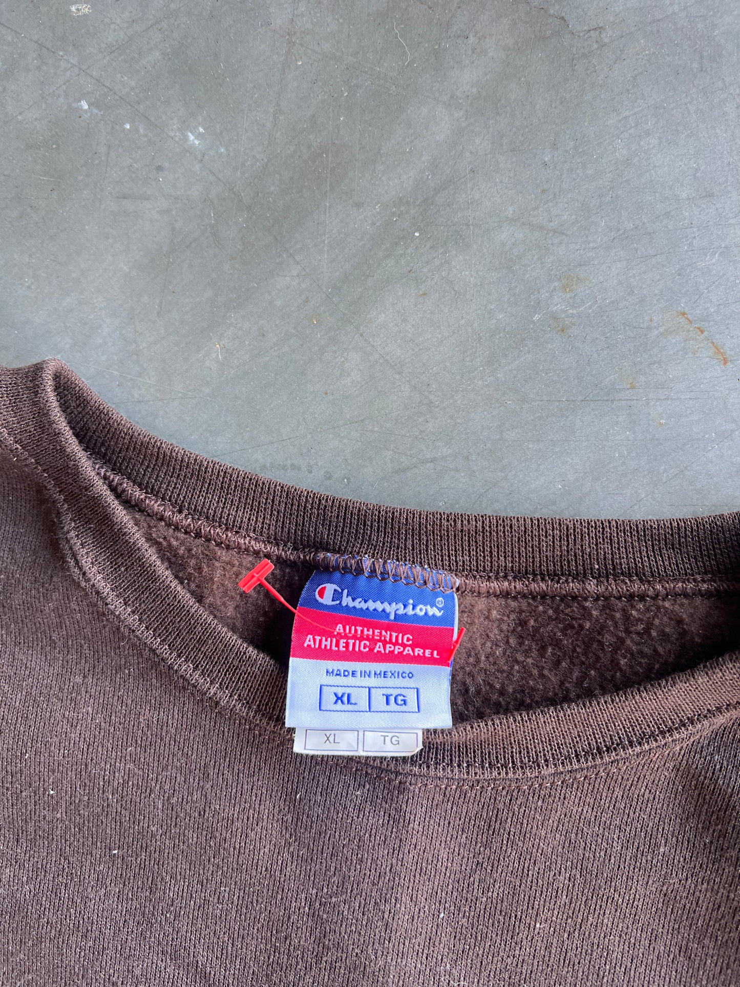 Vintage Mocha Brown Champion Crew - XL