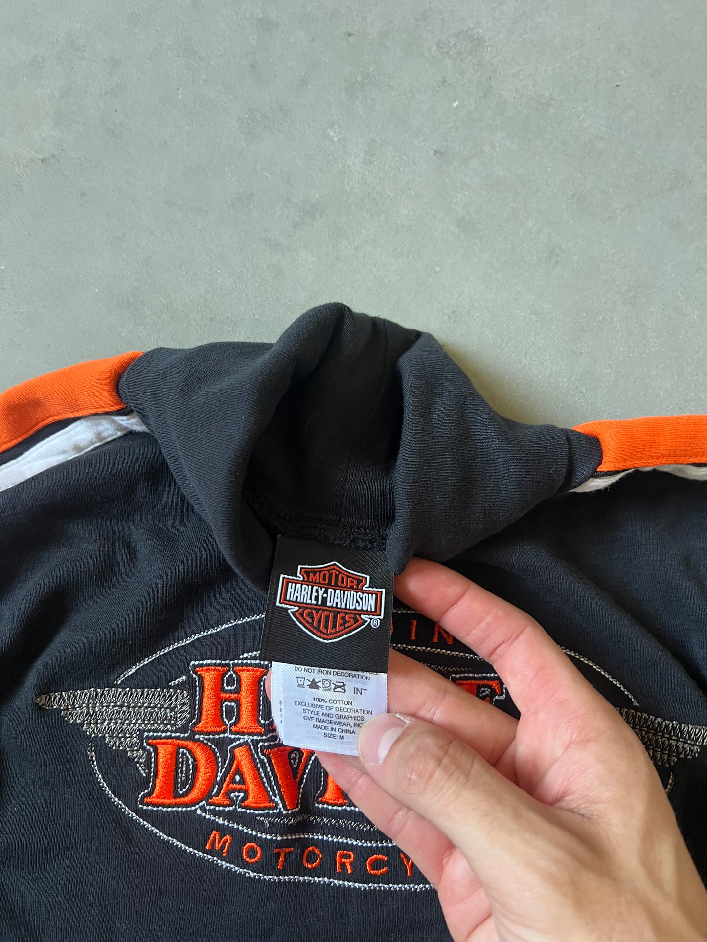 Vintage Black Harley Davidson Longsleeve Shirt - M