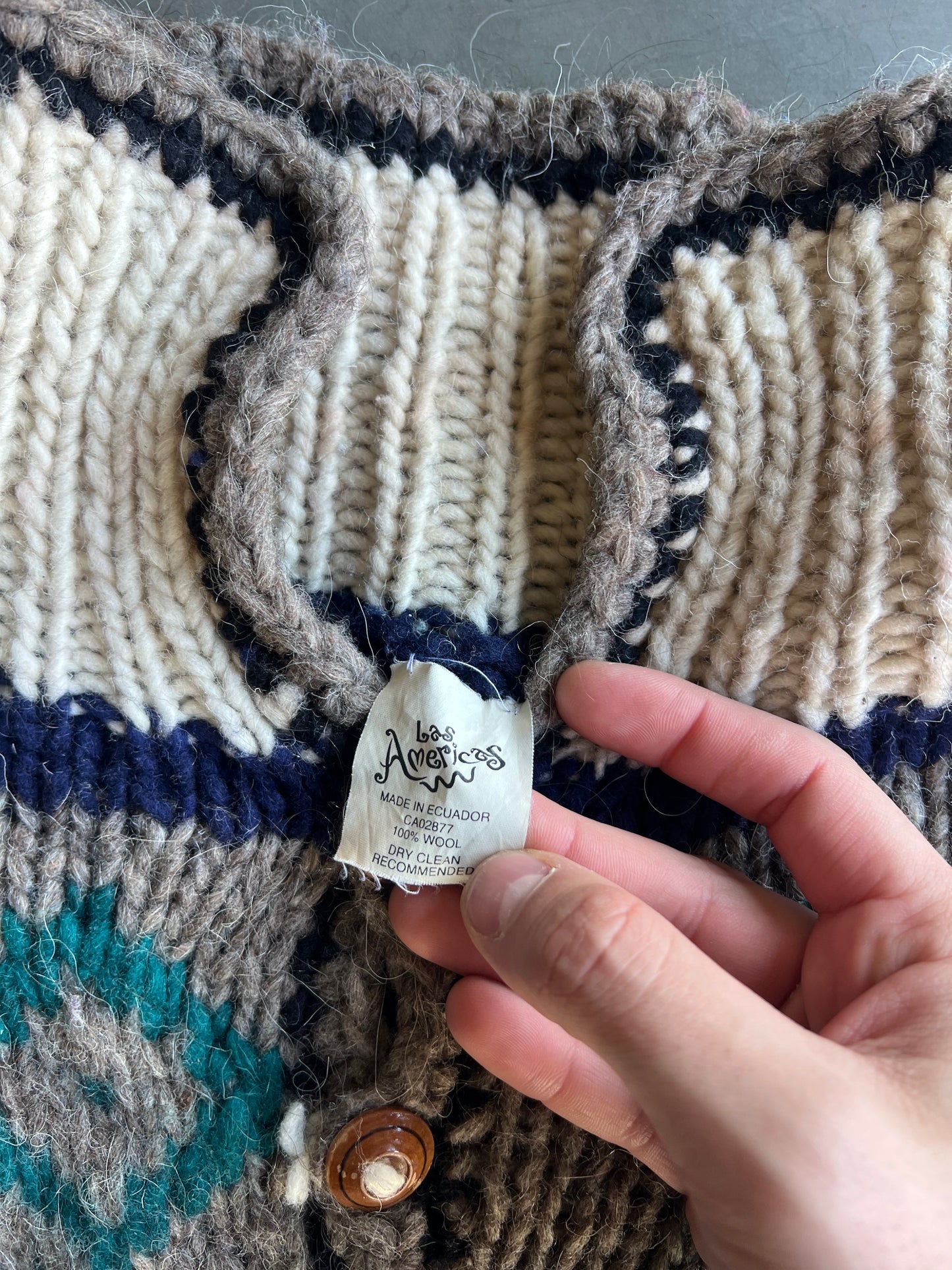 Vintage 100% Wool 90s Knit Sweater - XL