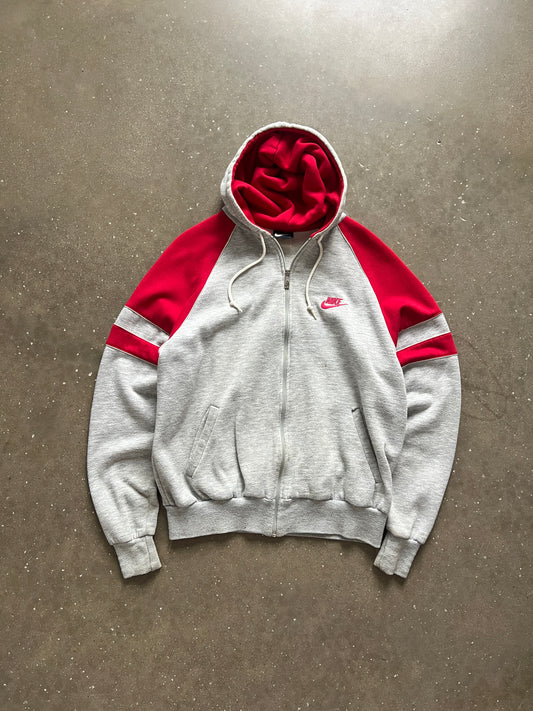 Vintage Grey 80s Nike Hoodie - XL
